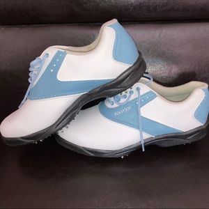 Foot joy blue and white saddle golf shoes